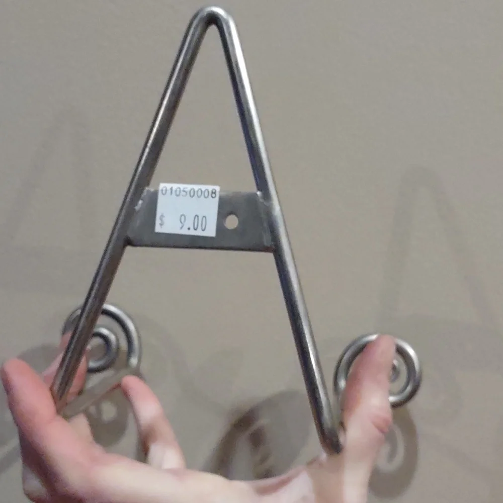 Silver Plate Holder, Wall Hook, Scroll, Nwt